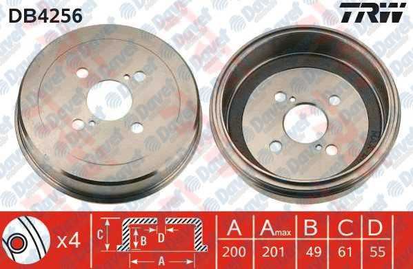 TRW DB4256 Arka Fren Kampanasi Corolla Ae111 98>02 200×4